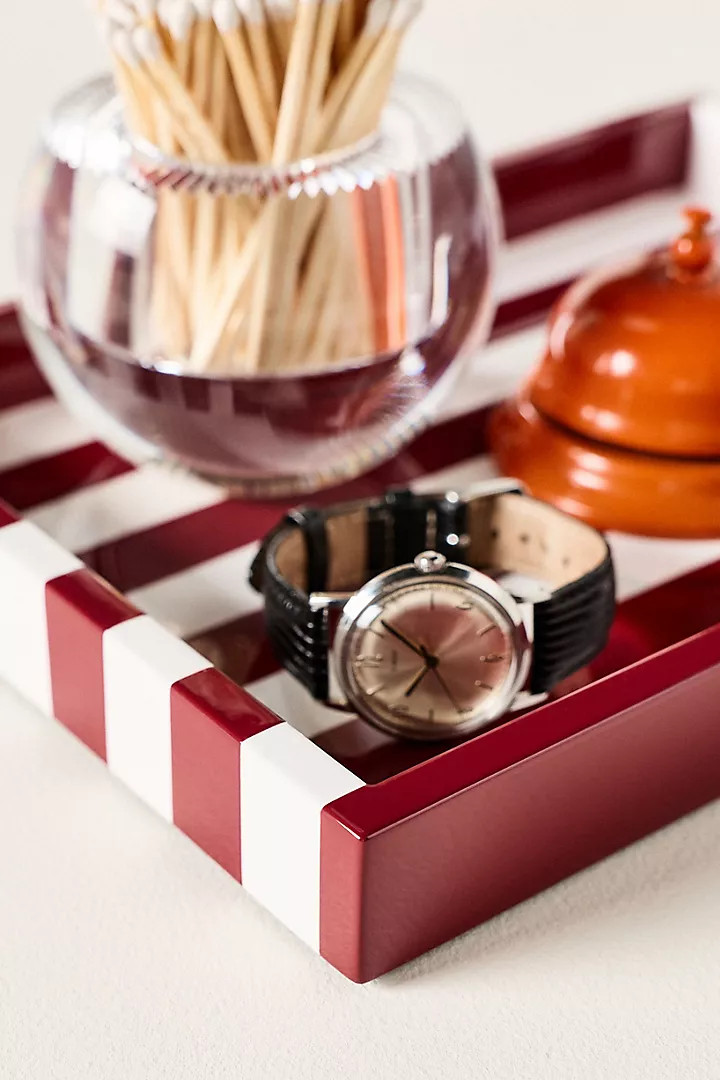 Addison Ross Striped Lacquer Tray | Anthropologie (US)