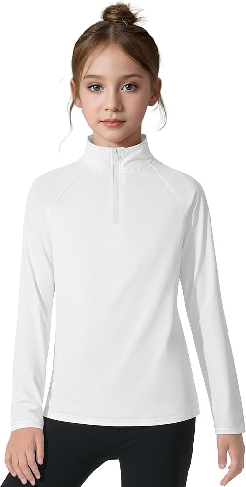 Long Sleeve Shirts Athletic Tops Quarter Zip Pullover Sportswear | Amazon (US)