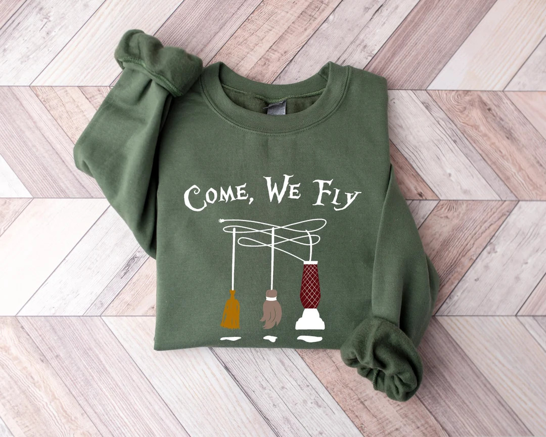 Come we fly sweatshirt,come we fly sweatshirt,Halloween shirt,Halloween Tshirt,Funny Halloween sh... | Etsy (US)