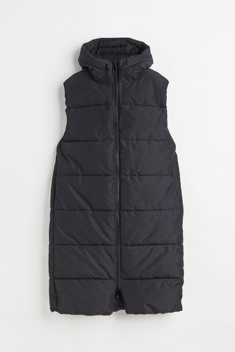 Hooded Puffer Vest - Black - Ladies | H&M US | H&M (US + CA)