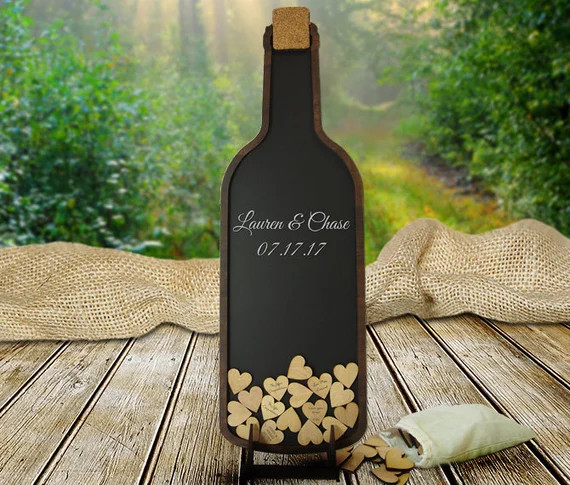 Wine Bottle Guest Book - Etsy | Etsy (US)