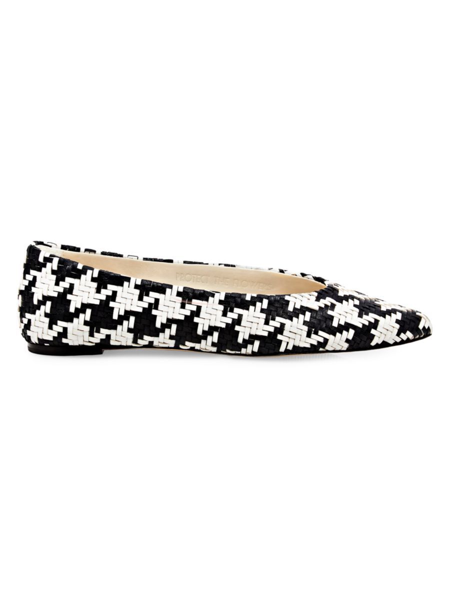 Prota Fiori Camelia Woven Apple Skin Ballet Flats | Saks Fifth Avenue