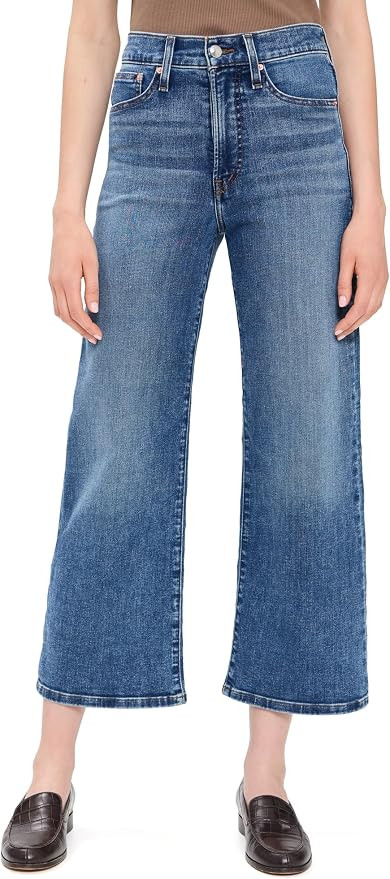 Madewell Women's The Wide-Leg Crop Super Stretch Denim Jean in Oneida Wash | Amazon (US)