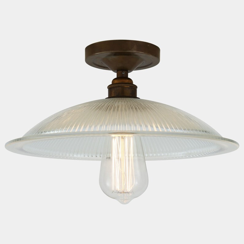 Calix Holophane Glass Flush Ceiling Light 30cm | Etsy | Etsy (US)