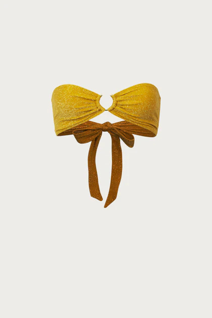 Pierced Bandeau Top (Gold Shimmer Lurex) | SAME