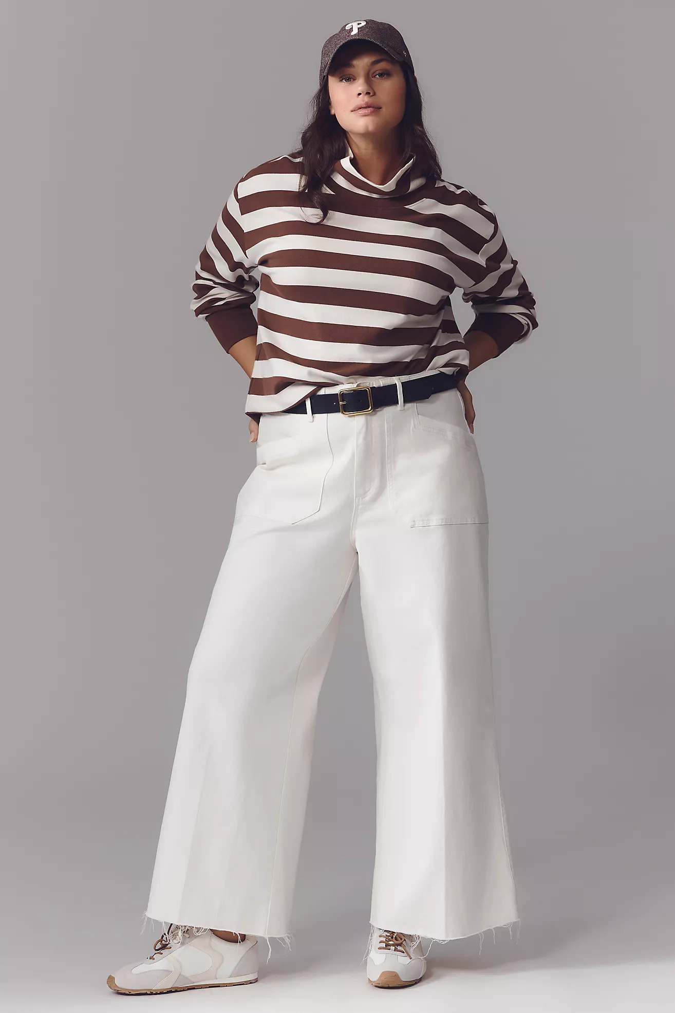 PAIGE Anessa Utility High-Rise Crop Wide-Leg Jeans | Anthropologie (US)