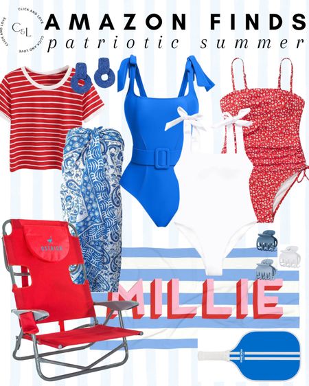 Amazon patriotic summer finds 🤍 i love the buckle detail on this blue swimsuit!

Swimwear, women’s swimwear, one piece swimsuit, Memorial Day, Fourth of July, patriotic style, summer style, stripe top, beach towel, beach chair, pickle ball paddle, earrings, jewelry accessories, beach day, pool day, lake day, summer vacation, travel essentials, Womens fashion, fashion, fashion finds, outfit, outfit inspiration, clothing, budget friendly fashion, summer fashion, wardrobe, fashion accessories, Amazon, Amazon fashion, Amazon must haves, Amazon finds, amazon favorites, Amazon essentials #amazon #amazonfashion



#LTKSeasonal #LTKSwim #LTKStyleTip