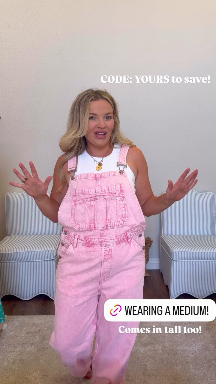 Loving these PINK overalls!! Extra Off with  CODE: YOURS to save! Comes in tall too!

#LTKMidsize #LTKSaleAlert