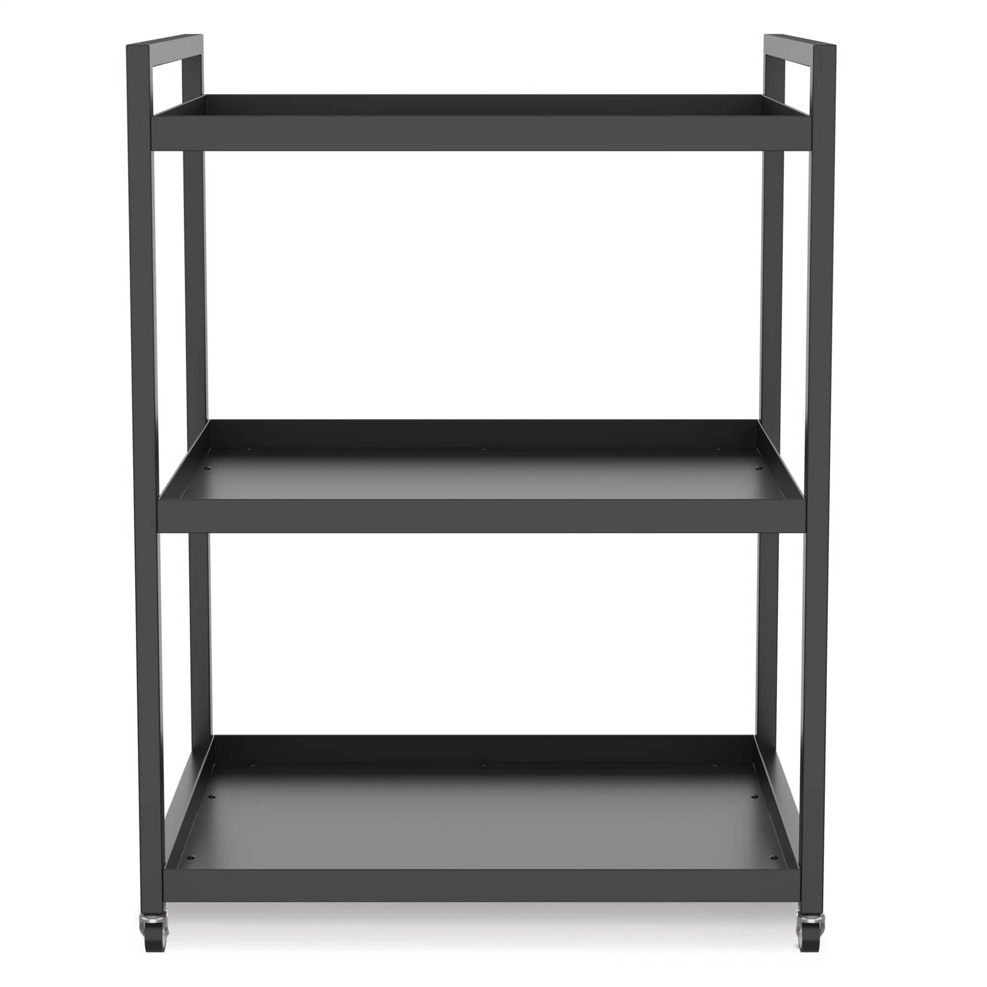 3-tier Utility Cart With Wheels Outdoor Rolling Metal Storage Organizer | Wayfair North America