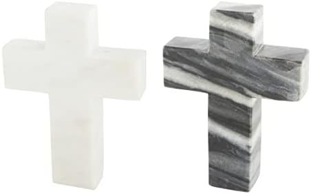 Mud Pie Marble Cross, White, 6" x 4.5" | Amazon (US)