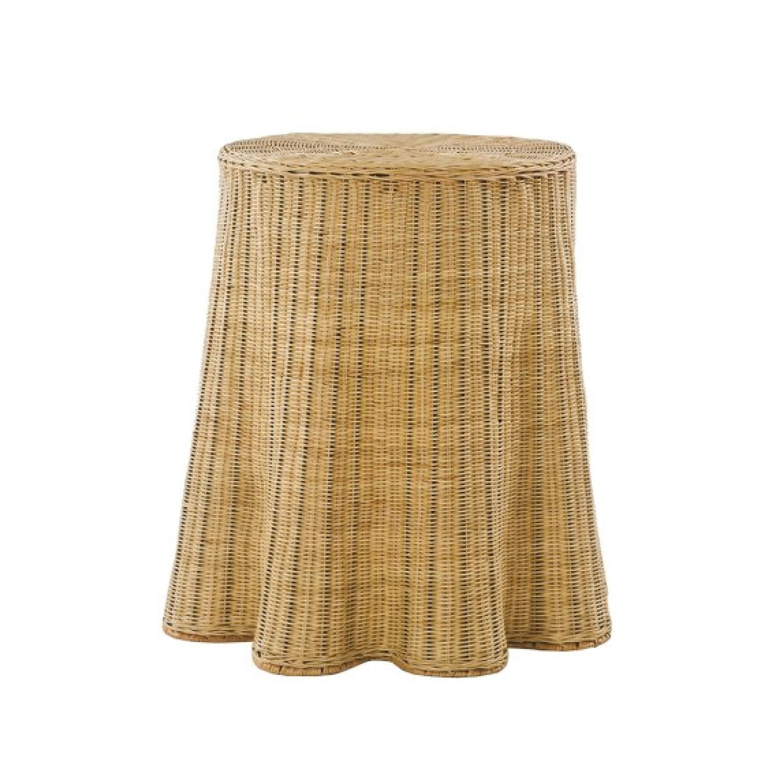 Scalloped Rattan Side Table | Brooke and Lou