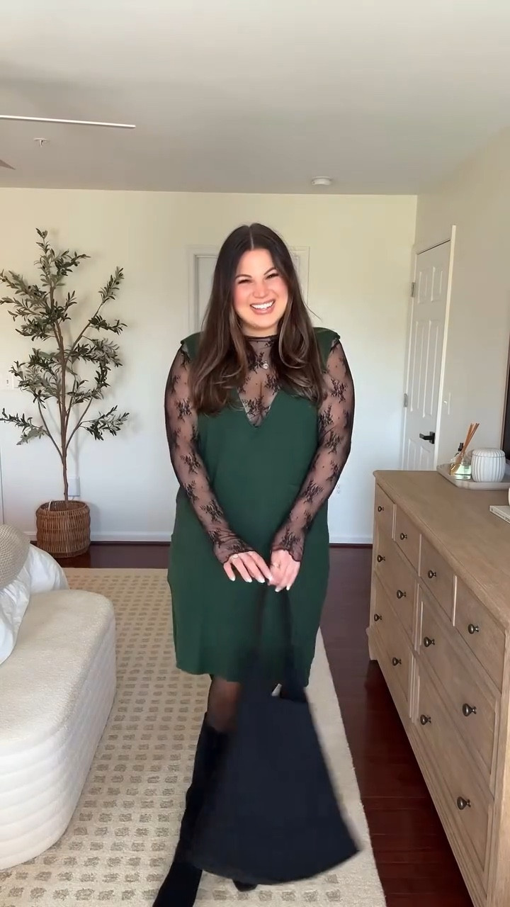 Midsize fall outfit 
Top - xl 
Sweater dress - xxl (sized up & not needed) 
Boots - 10




#LTKSeasonal #LTKTall #LTKMidsize