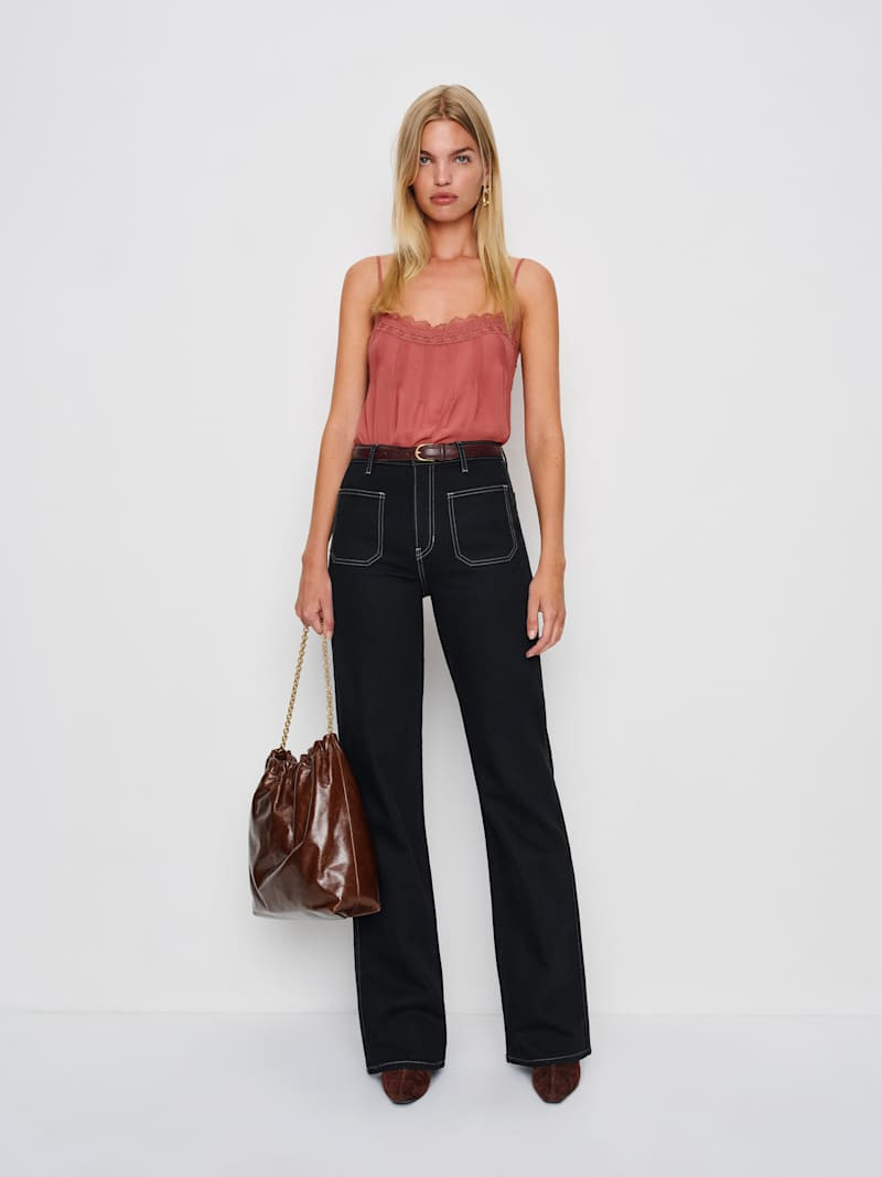 Alyssa High Rise Wide Leg Long Jeans | Reformation (Global)