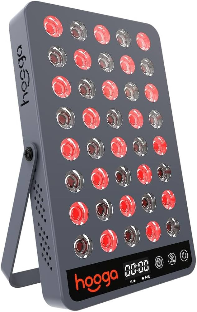 Hooga Red Light Therapy Panel, 660nm Red & 850nm Near Infrared LED Light with Timer and Built-in ... | Amazon (US)