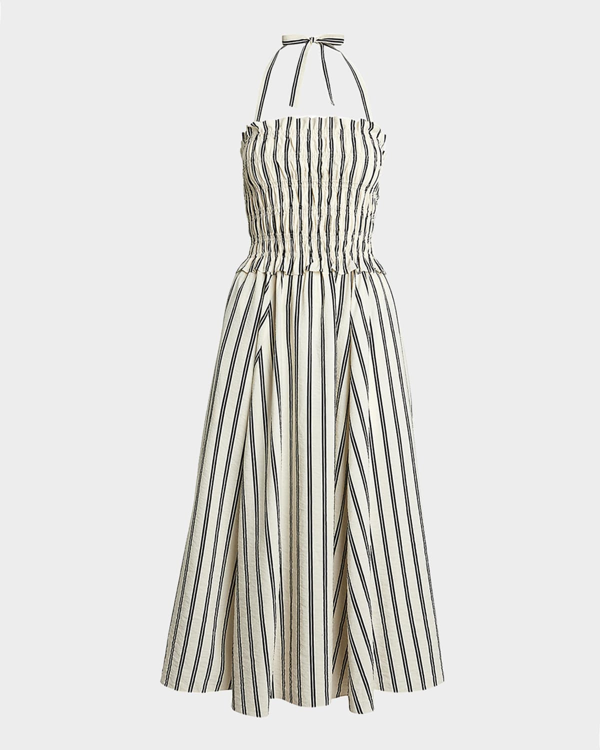 Striped Silk-Blend Dress | Neiman Marcus