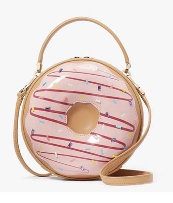 Kate Spade Novelty Bag Coffee Break 3D Donut Crossbody in Pink Multi | eBay US