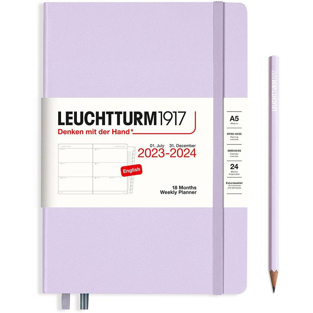 2023-2024 Leuchtturm1917 Lilac Weekly Planner | Paper Source | Paper Source
