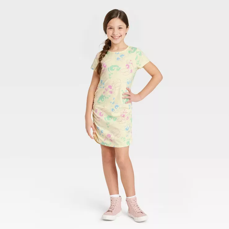 Girls' Pokemon Pikachu Cotton Puff Sleeve Dress - Rose Pink : Target