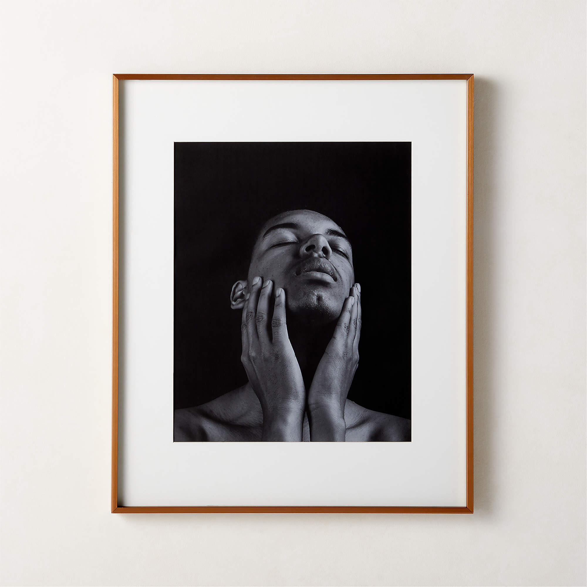 Gallery Brass Picture Frame with White Mat 16"x20" + Reviews | CB2 | CB2