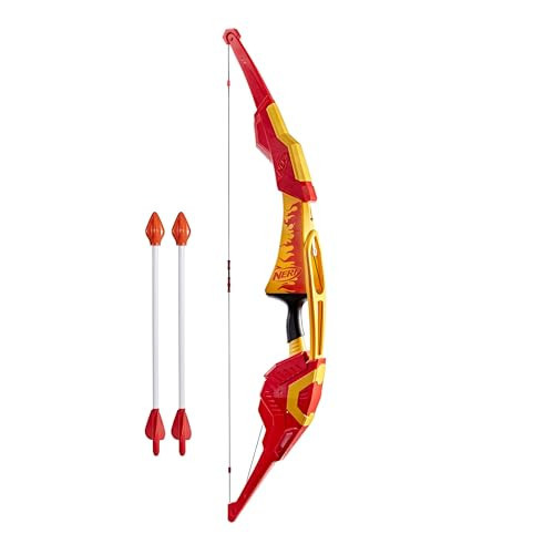Nerf Pyrostrike Megabow, 42-Inch Bow Fires Arrows Up to 105 Feet, 2 Arrows with Soft Tips, Kids Outdoor Toys & Gifts, Ages 10+ (Amazon Exclusive) | Amazon (US)