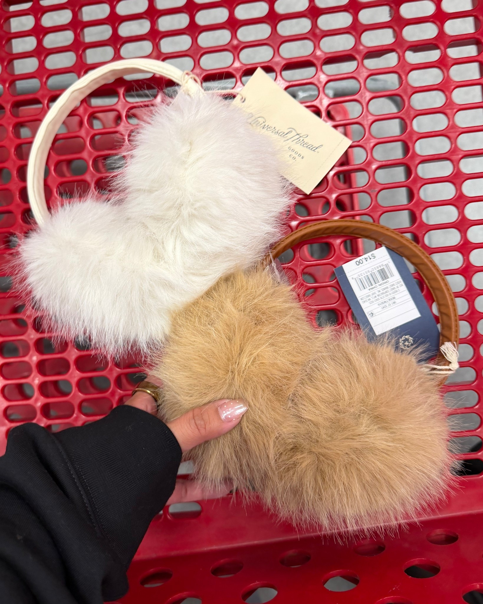 Keeping your ears warm with style with these super cute earmuffs! 