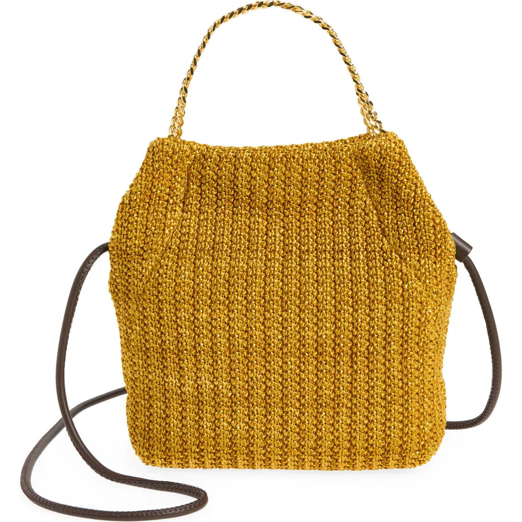 Veronica Beard Small Woven Slouch Bag in Gold at Nordstrom | Nordstrom