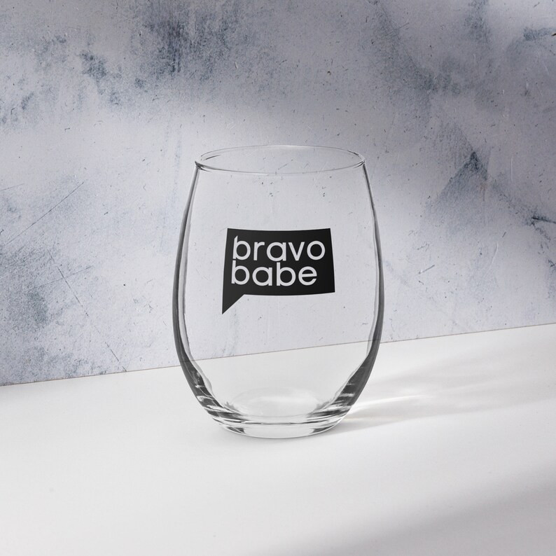 Bravo Babe Stemless Wine Glass, Christmas Gift for the Real Housewives Fan, Reality TV, Vanderpum... | Etsy (US)