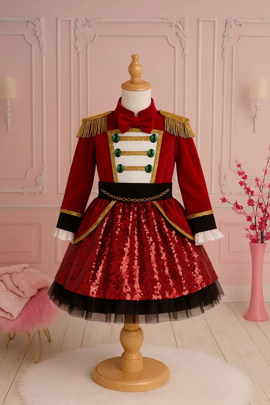 Girls Circus Ringmaster Costume Dress: Red Sequin Tulle, Carnival Halloween Outfit - Etsy | Etsy (US)
