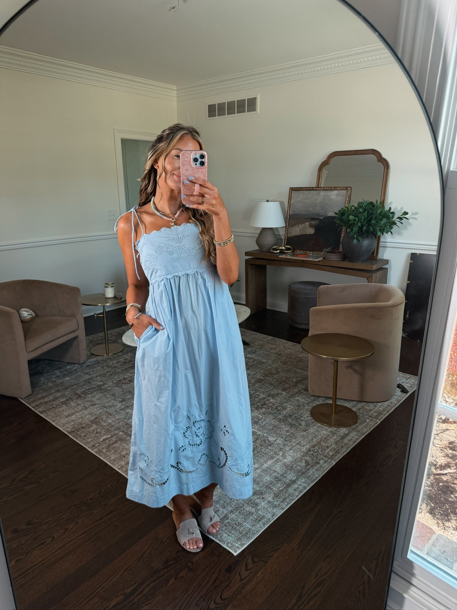 The perfect lightweight summer dress! 🩵🤍

#LTKdayinmylife #LTKgrwm #LTKootd