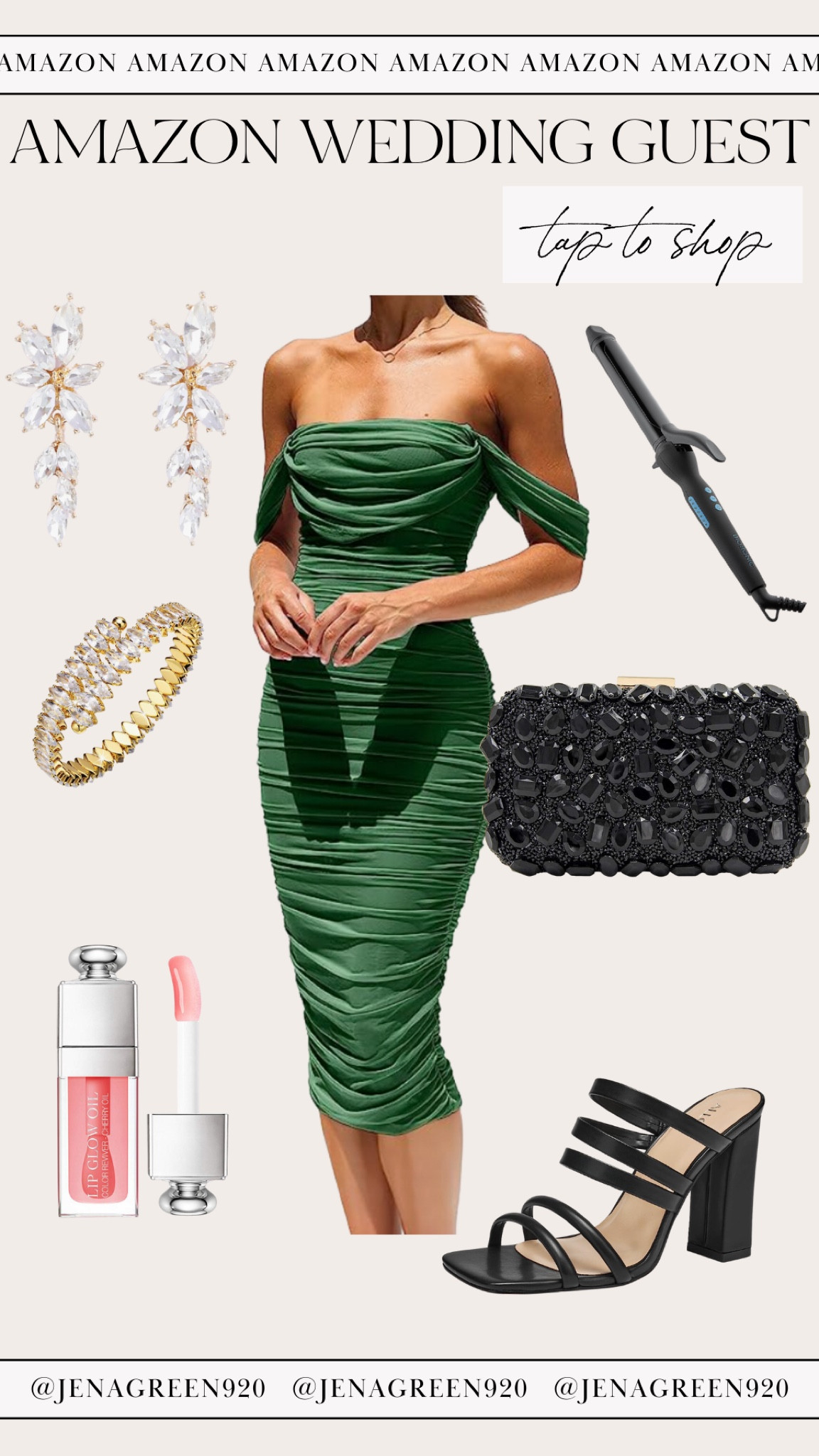 Wedding Guest Dress | Event Outfit | Amazon Summer Dress | Black Clutch | Black Heels | Wedding Guest Jewelry | Clear Gold Jewelry | Ruched Dress 

#LTKstyletip #LTKunder50 #LTKwedding