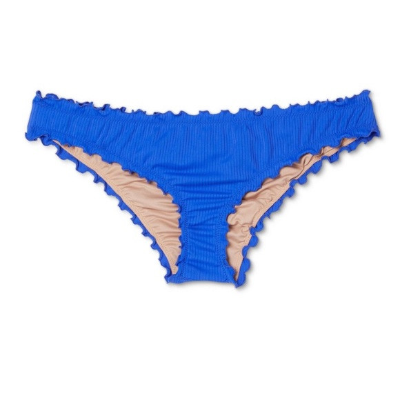 Ribbed Ruffle Cheeky Bikini Bottom | Poshmark
