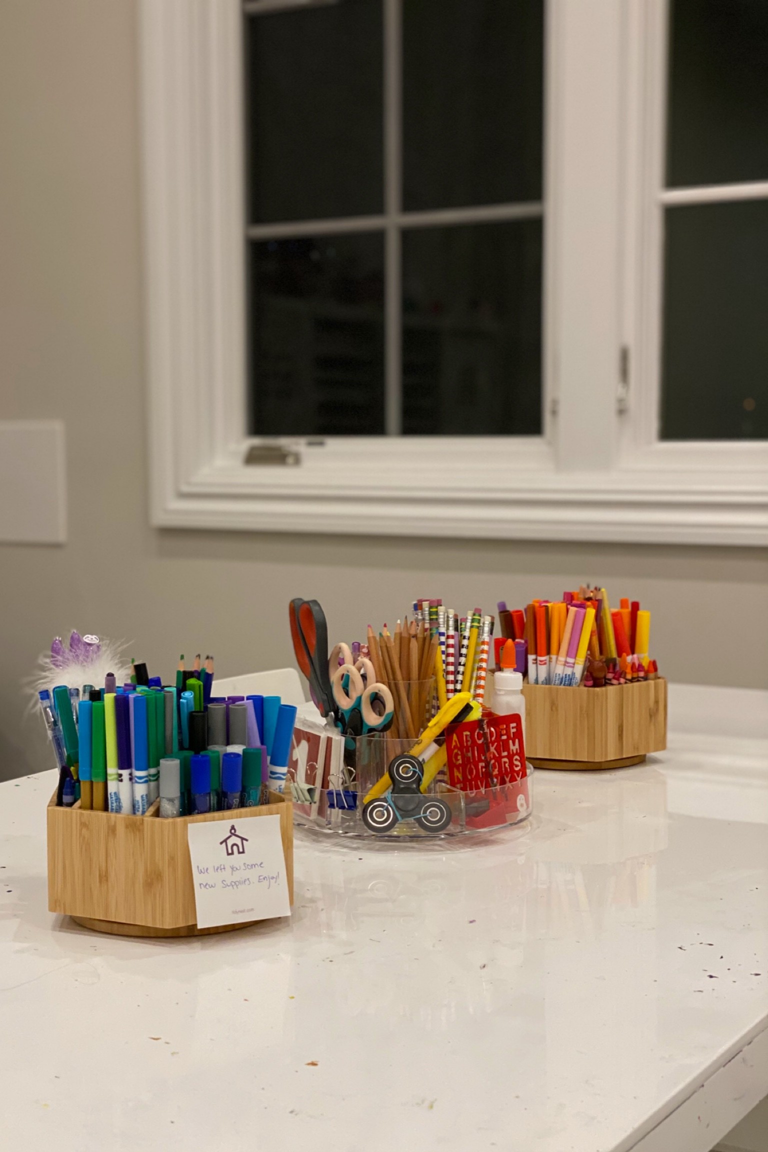 Turntables, especially divided ones, are great to store pens, markers and art supplies. 

#LTKhome #LTKkids #LTKfamily
