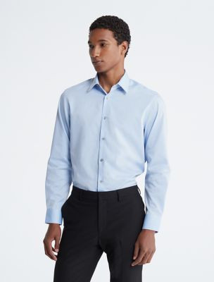 Cotton Herringbone Slim Fit Dress Shirt | Calvin Klein (US)