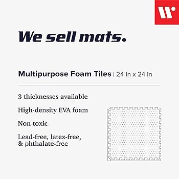 Amazon.com: We Sell Mats – ½ Inch Thickness Multipurpose EVA Foam Floor Tiles – Interlocking... | Amazon (US)