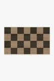 Checkerboard Soft Black Re-Jute Rug | Ruggable