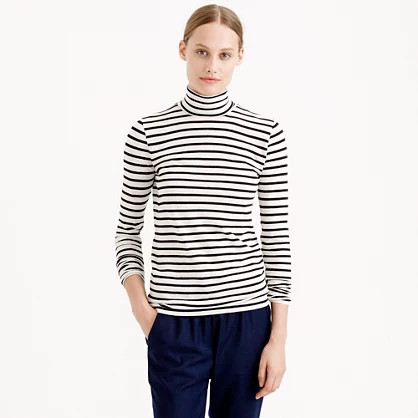 Tissue turtleneck tee in heather stripe | J.Crew US