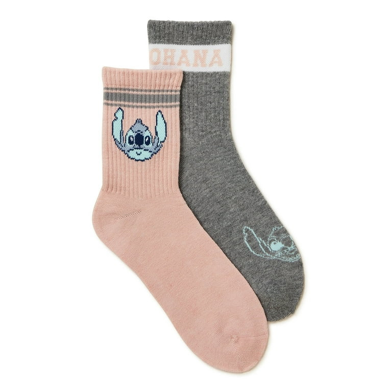 Disney Lilo & Stitch, Women's Mid-Crew Socks, 2-Pack, Size 4-10 | Walmart (US)