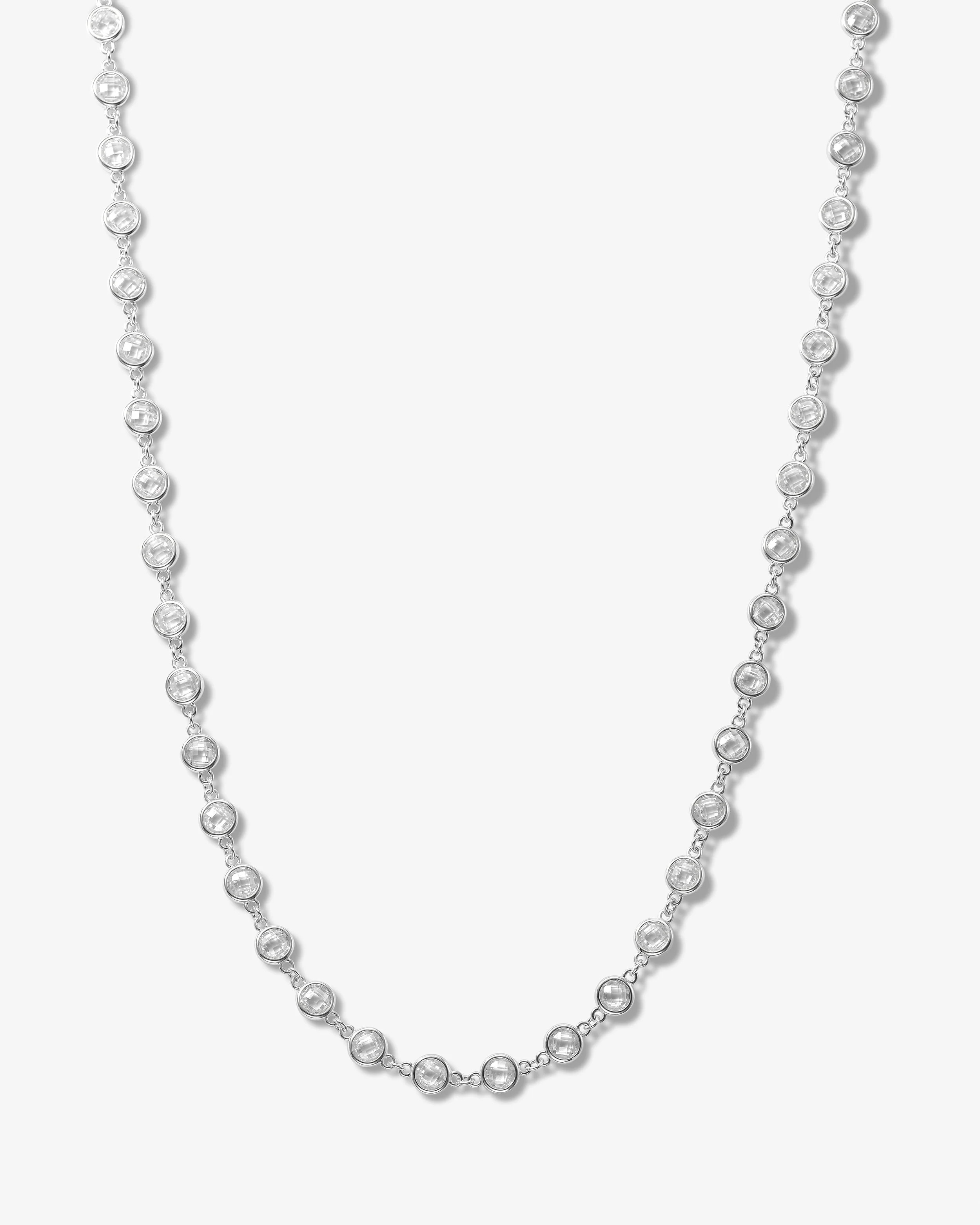 "She's So Fire" Necklace 18" - Silver|White Diamondettes | Melinda Maria Jewelry