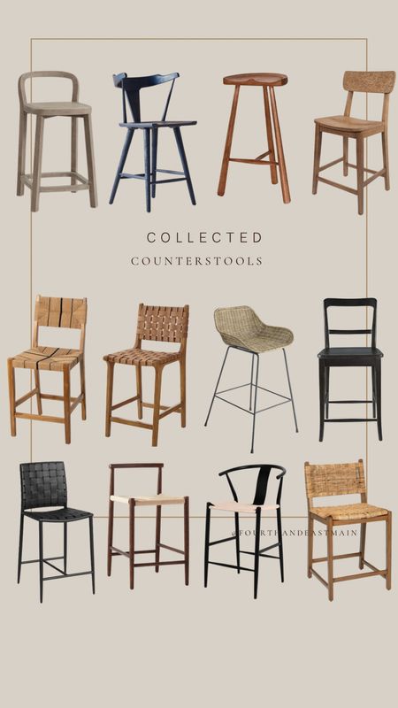 collected // bar stools - on sale for labor day 🤎

affordable counterstool
woven counterstool
leather counterstool 
