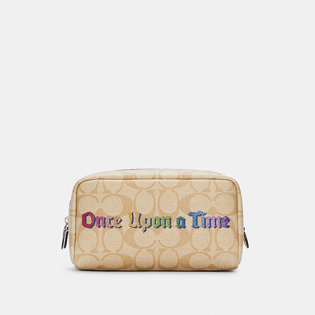 Disney X Coach Small Boxy Cosmetic Case in Signature Canvas With Once Upon a Time | Coach Outlet