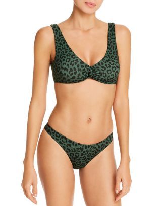 Knotted Leopard-Print Bikini Top & Leopard-Print Basic Scoop Bikini Bottom - 100% Exclusive | Bloomingdale's (US)