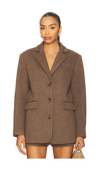 Belmont Blazer in Brown | Revolve Clothing (Global)