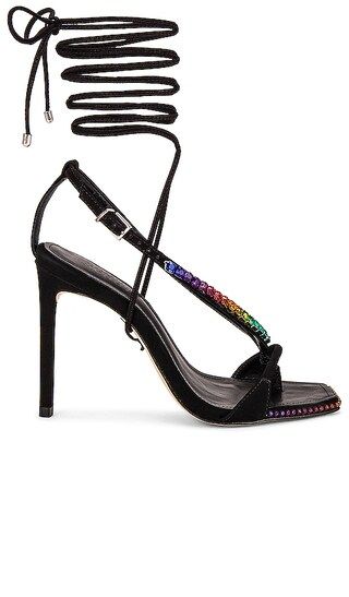 Vikki Crystal Sandal in Black | Revolve Clothing (Global)