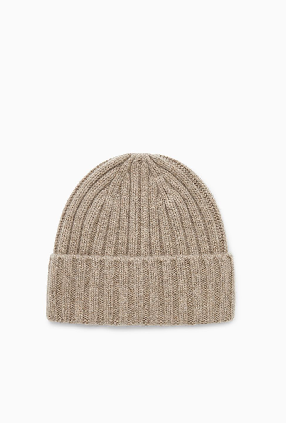 CHUNKY PURE CASHMERE BEANIE - BEIGE - Cashmere - COS | COS (US)