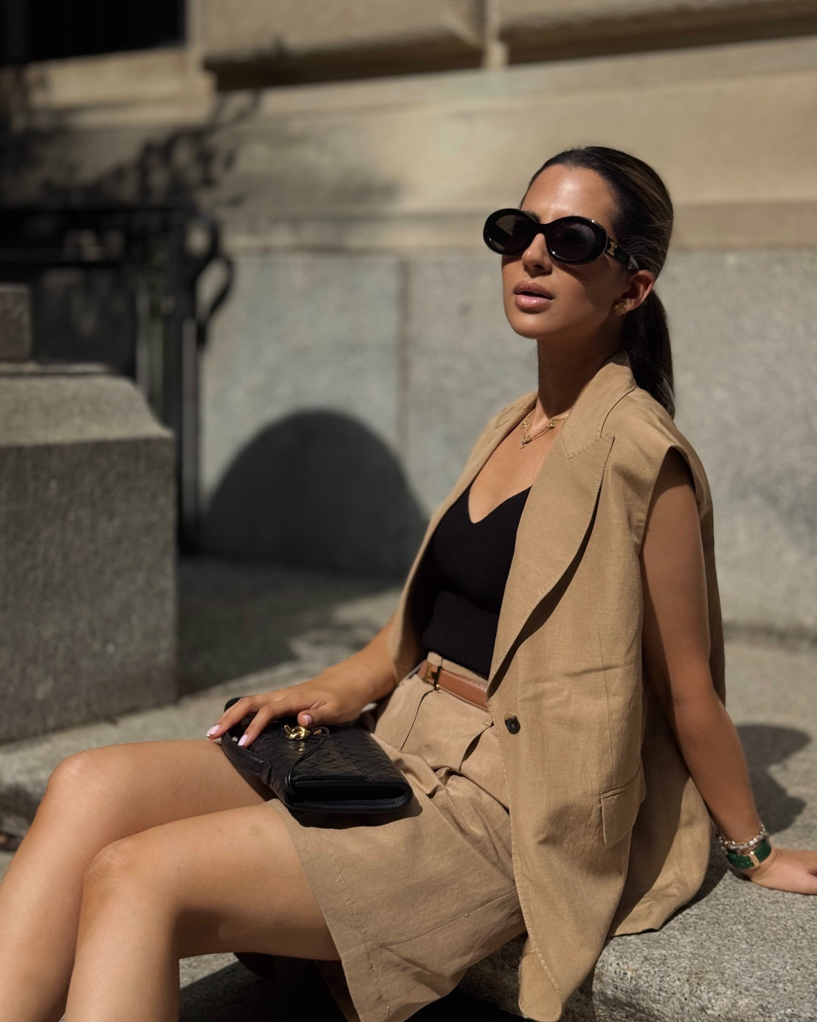 Vest - linked size XS
Pants - linked size 0
Top - linked size CS 
Sunglasses - linked 
Bag - linked 
Shoes - Oasis Sandals 

#LTKPetite #LTKWorkwear #LTKSeasonal