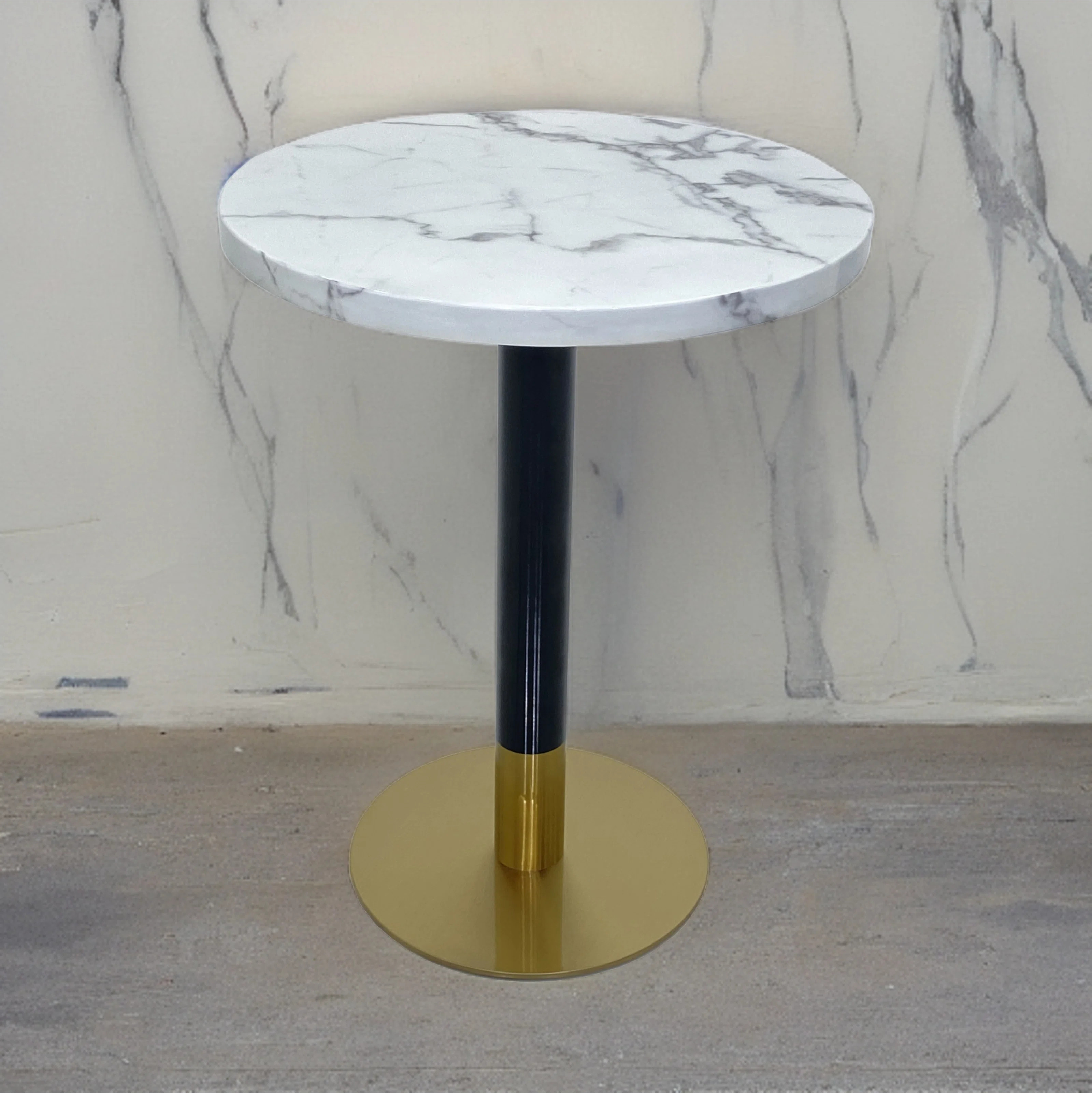 Rayma Round Marble Top Metal Base Dining Table | Wayfair North America