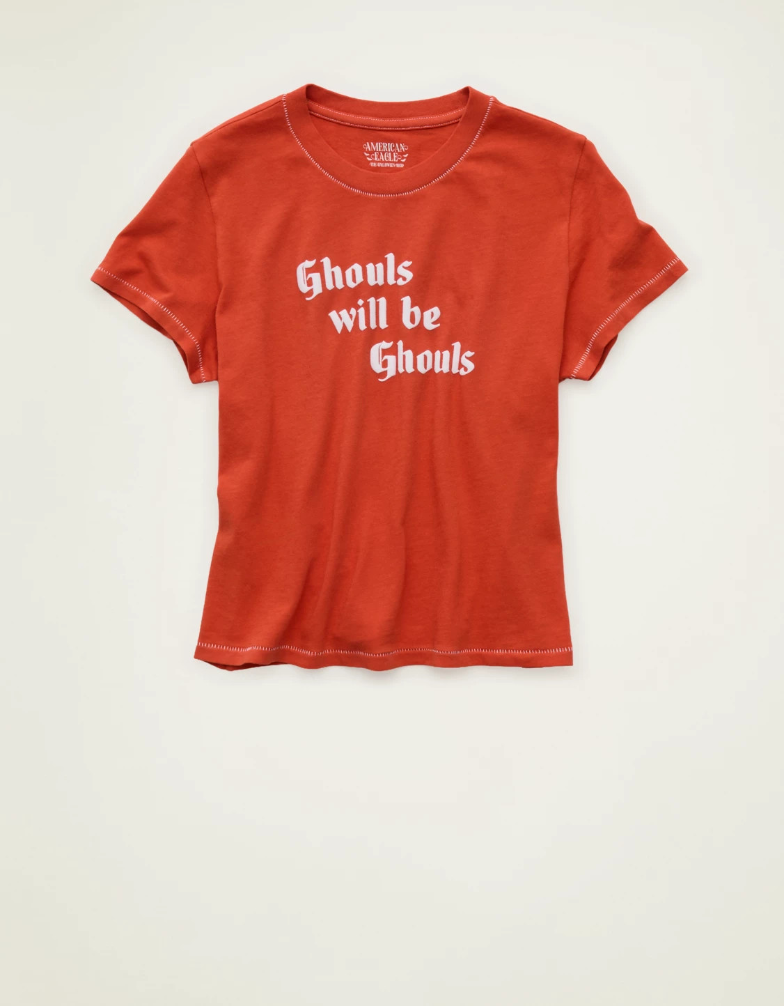 AE Halloween Graphic Shrunken T-Shirt | American Eagle Outfitters (US & CA)