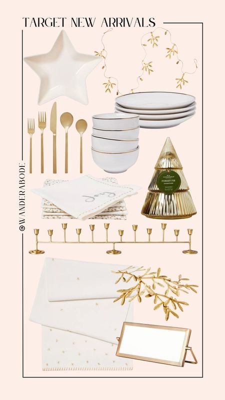 White & gold Christmas tableware, white & gold plates, Christmas table setting, target Christmas 

#LTKSeasonal #LTKHoliday #LTKhome