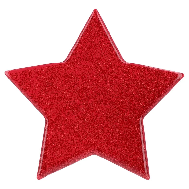 Glitter Star Tabletop Decoration, Red, Patriotic by Way To Celebrate | Walmart (US)