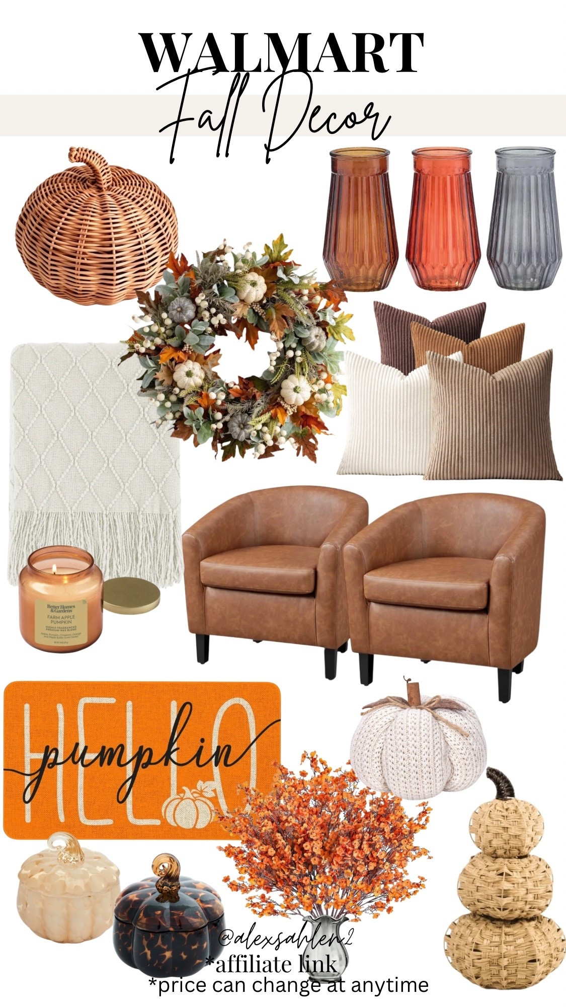 Fall decor at Walmart is really cute! 

Fall decor, fall decorations, Walmart decorations, pumpkin decorations, fall blanket, fall wreath